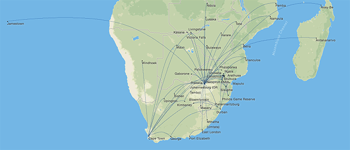 Airlink Route Map